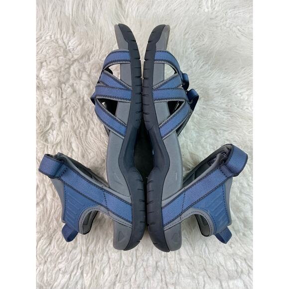 Teva 4266 Tirra Women's 10 Gray Blue Strappy Slingback Sport Sandals - Picture 8 of 10